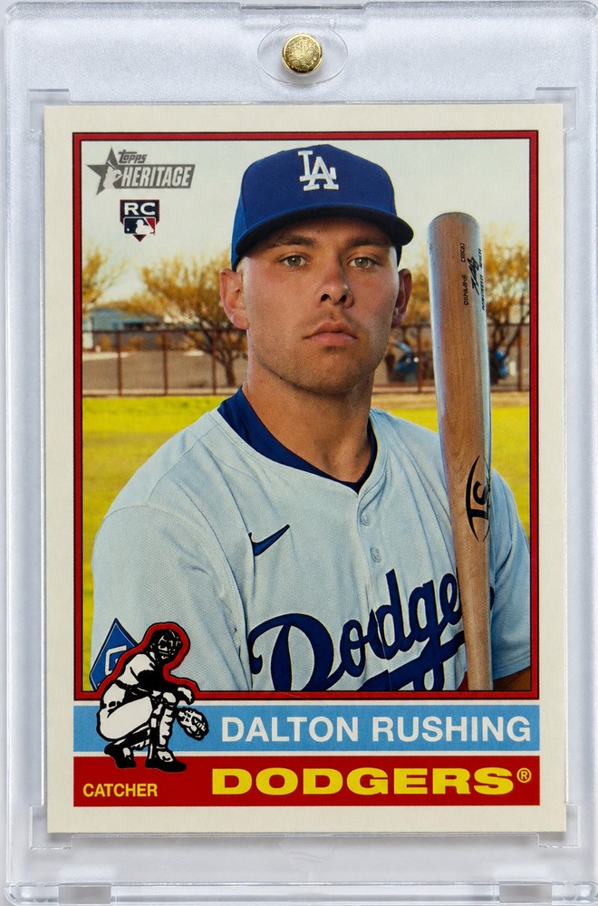Dalton Rushing 2025 Topps Heritage High Number RC SP #702 Dodgers
