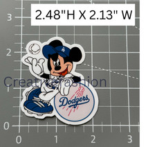 NEW Los Angeles Dodgers Mickey Mouse LA Dodgers Baseball Vinyl Sticker #4