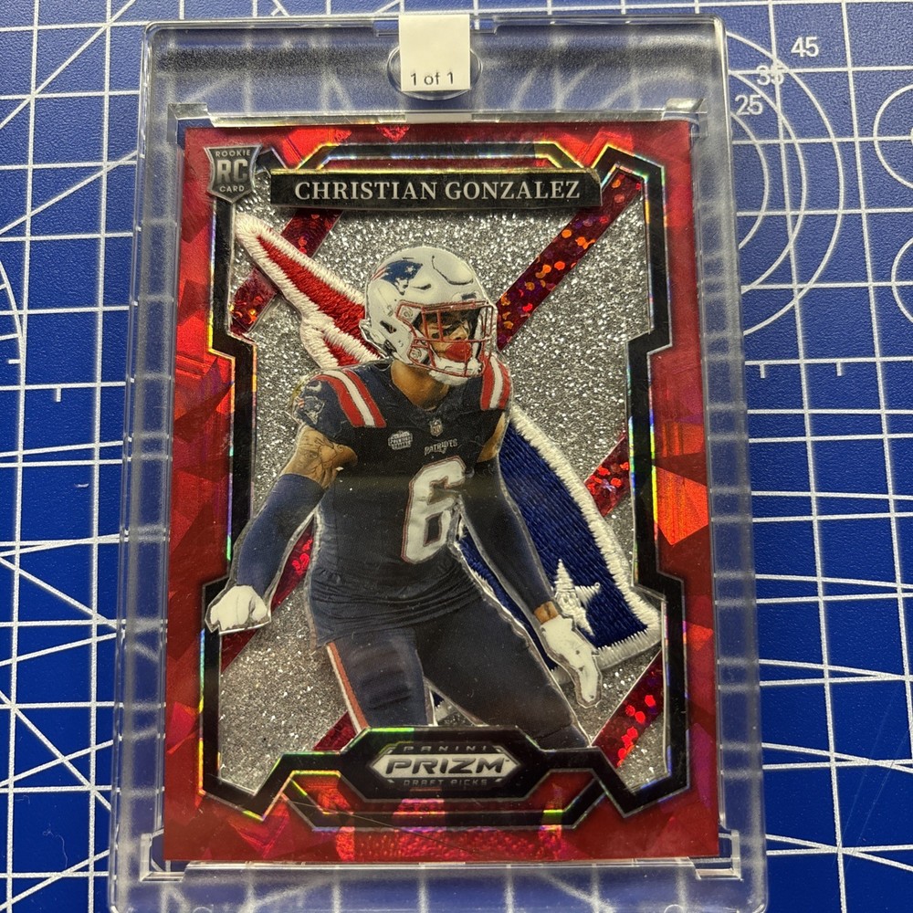 1/1 Custom HANDMADE Christian Gonzolez Football Card Bills RC