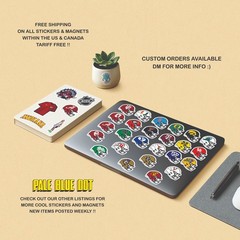 Top 25 NCAA Football Teams Vinyl Stickers | College Football Powerhouses Set