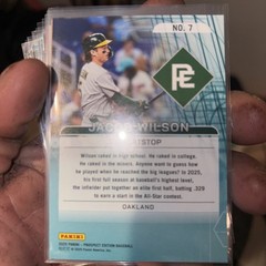 2025 Panini Prospect Edition – 20-80 Scale Jacob Wilson #7 Green (RC)