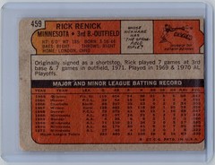 1972 Topps #459 Rick Renick Minnesota Twins