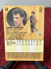 1991 Fleer Sarunas Marciulionis #68 Golden State Warriors