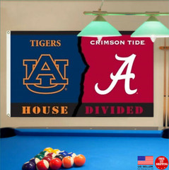 Auburn Tigers Alabama Crimson Tide Flag 3×5 House Divided Man Cave Flags USA New