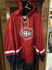 Fanatics Montreal Canadiens NHL Lace-Up Pullover Hoodie Red/Navy/White 3XL
