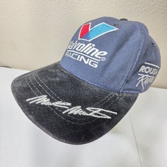 Vintage 90s Mark Martin #6 Valvoline Roush Racing Hat Leather Strapback Cap VTG