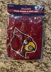 Pro Specialties Group NCAA Louisville Cardinals Mens Chef Hat & Apron, One Size