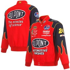 2024 Authentic Nascar Jeff Gordon Flame Dupont Cotton Jacket JH Design Red Navy