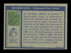 1972 Topps #87 Richard Neal RC New Orleans Saints NM