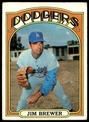 1972 TOPPS JIM BREWER 151 VG-EX BASEBALL LOS ANGELES DODGERS