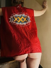 Logo Athletic Super Bowl XXX Red Sleeveless Sideline Vest Cape NFL 1996