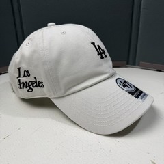 Rare LA Dodgers 47 Clean Up Hat Cap White Embroidered Script Logo Men Women New