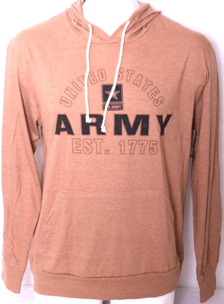 NEW US Army Black Knights Blue 84 Brown Hoodie Pullover LS Sweatshirt Men&rsquo;s L