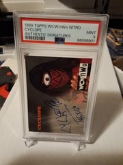 CYCLOPE 1999 Topps WCW NWO NITRO Autograph PSA 9 AUTHENTIC SIGNATURES