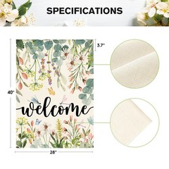 AVOIN colorlife Spring Daisy Flowers House Flag 28 Size-28 x 40&Prime;,