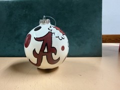 Cabells Designs Alabama Crimson Tide Polka Dots Ball Christmas Ornament MADE USA