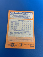 1988-89 TOPPS HOCKEY #145 Mark Johnson – Devils