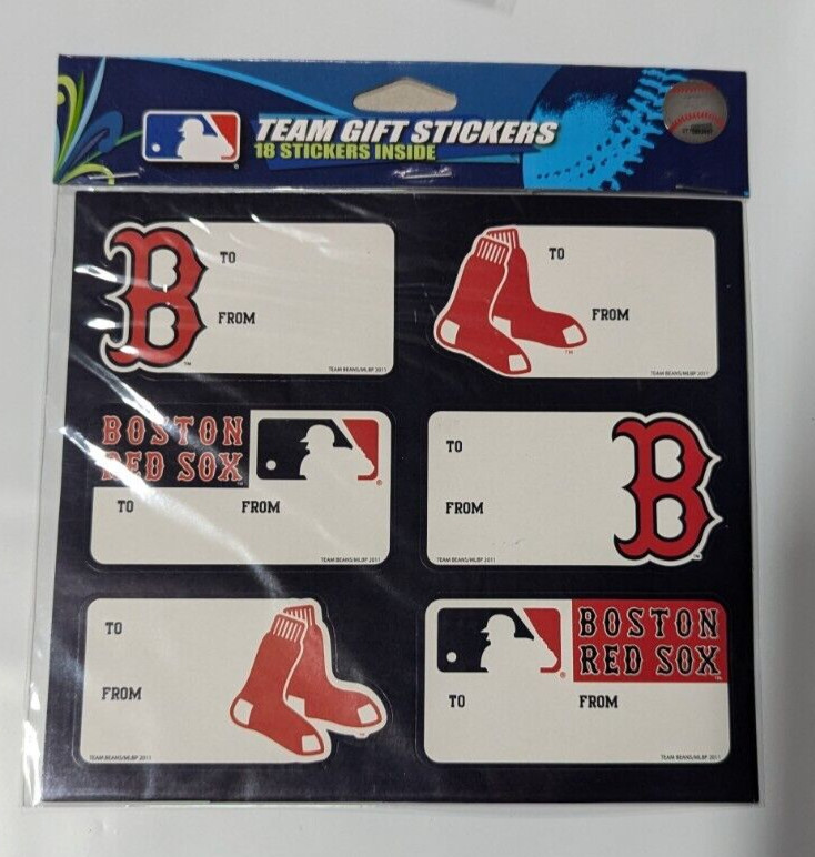 Boston Red Sox Gift Stickers Christmas Holiday Birthday – Perfect Presents