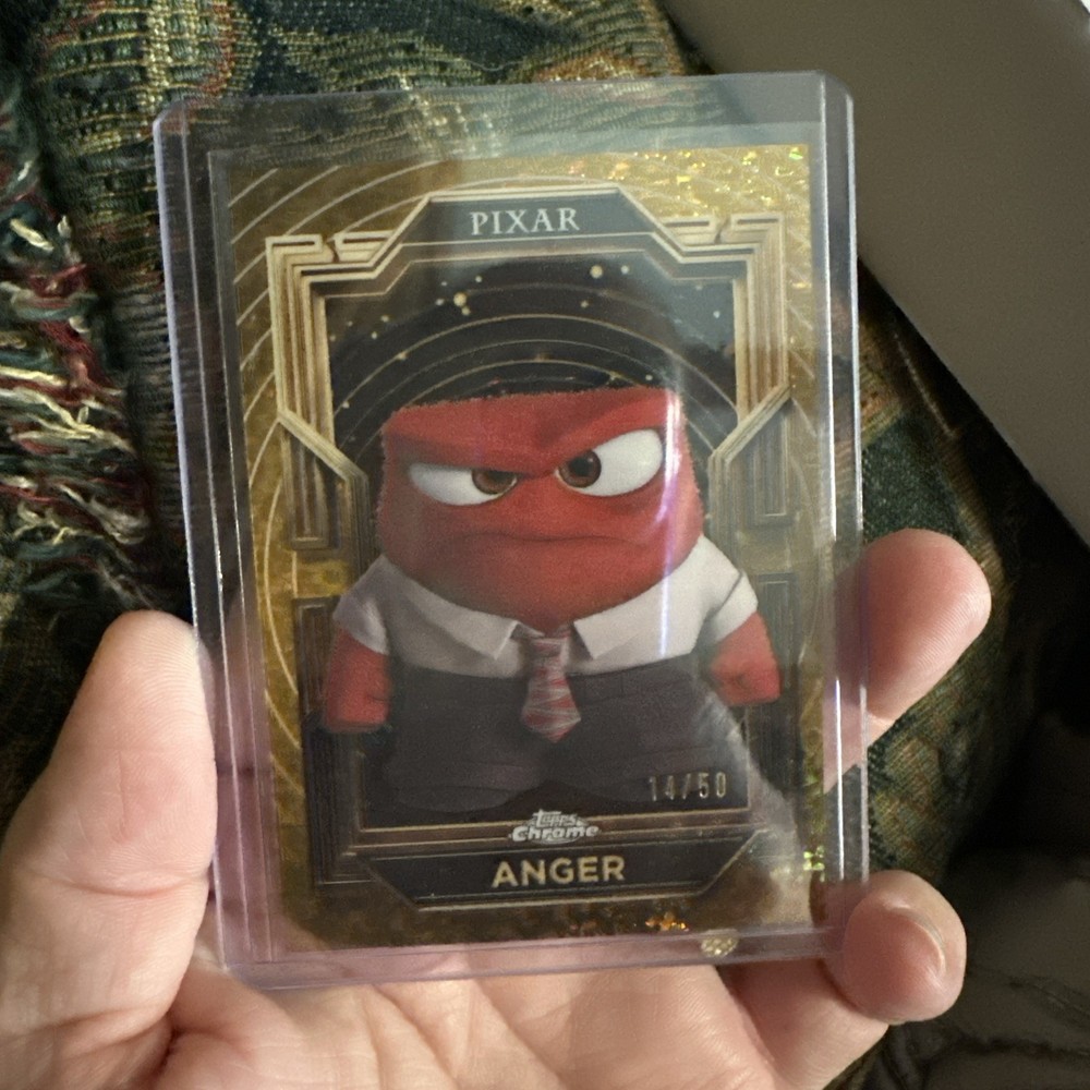 2025 Topps Pixar Chrome Anger #59 Wave /50 Gold