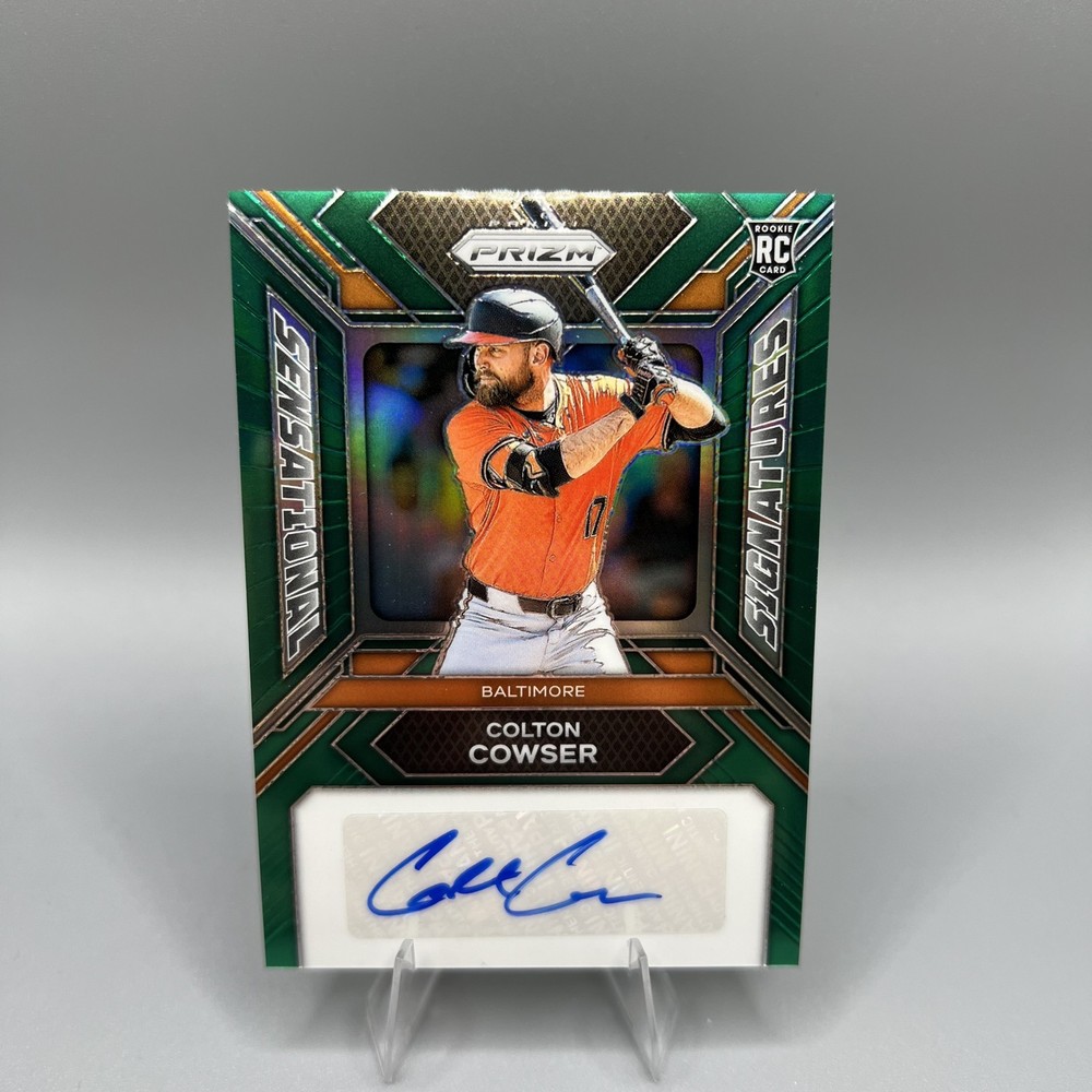 2024 Panini Prizm Sensational Signatures Colton Cowser #SS-CC Green Prizm RC AU