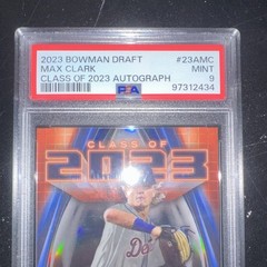 Topps 2023 Bowman Draft Max Clark Tigers Class of 2023 Auto RC #23A-MC PSA 9