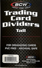 (5-100) BCW TALL Loose Trading Card Dividers Sports Gaming FREE SHIPPING