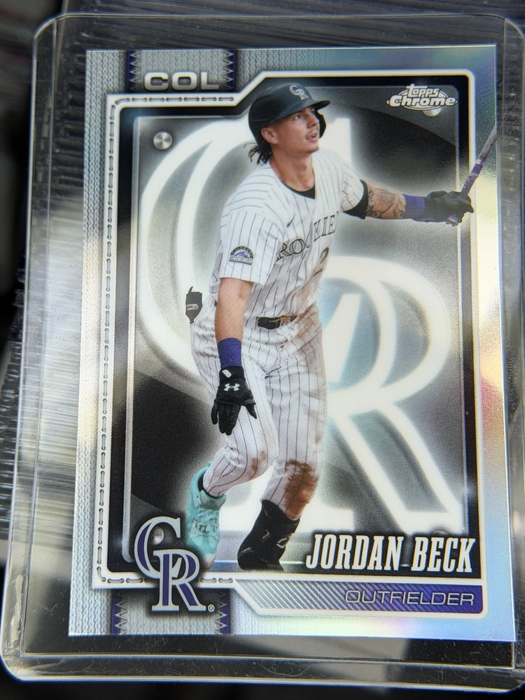 2026 Topps Chrome Jordan Beck Lightboard Logo Variation SP Refractor 226 Rockies