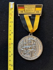 Vintage Authentic 1985 German Walking Finishers Medal With Ribbon and Clasp