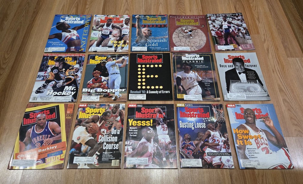 Sports Illustrated 1992 LOT SET of 15 ISSUES Michael Jordan Charles Barkley Ali