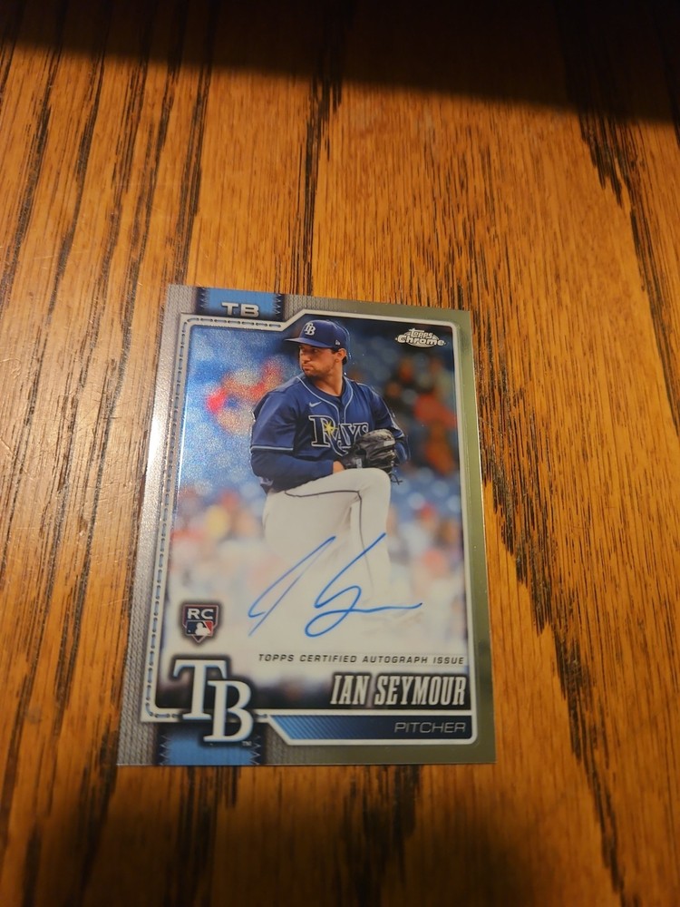 💙Ian Seymour 2026 Topps Chrome Rookie Auto #RA-IS Base Tampa Bay Rays