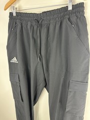 Adidas x KU Jayhawks Collegiate Pants Men&rsquo;s Size XL Black Woven Cargo Jogger