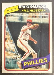 1980 Topps Burger King – Restaurant Philadelphia Phillies Steve Carlton #15