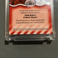 2026 Leaf Metal Independence Day – Nick Saban Urban Meyer Auto 1/1 Black #PP-15