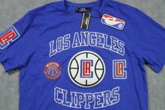 Los Angeles Clippers Shirt Mens Large Blue NBA Basketball Chenille Pro Standard