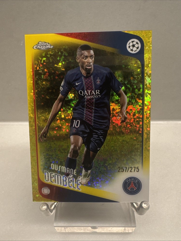 2025-26 Topps Chrome UCC #3 Ousmane Dembele /275 Yellow 💎 Refractor PSG FRANCE