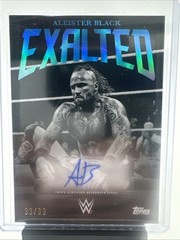 2025 Topps Exalted WWE – Aleister Black – Black and White Signature – Aqua /99