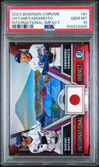 Shohei Ohtani Yoshinobu Yamamoto PSA 10 2024 Bowman Chrome International Impact