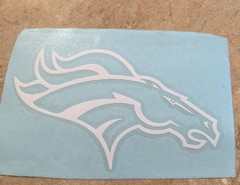 DENVER BRONCOS Logo Window DECAL Vinyl Car STICKER MANY COLORS OIL SLICK