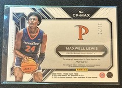 2023-24 Panini Prizm Draft – College Penmanship Maxwell Lewis Blue Ice Prizm /75