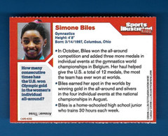 2014 Sports SI Kids SIMONE BILES Rookie RC, Girls Gymnastics Olympics &lsquo;VG&rsquo; #292