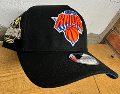 NY Knicks Championship A-Frame New Era Snapback BLK ORNG Low Profile CHAMP PATCH
