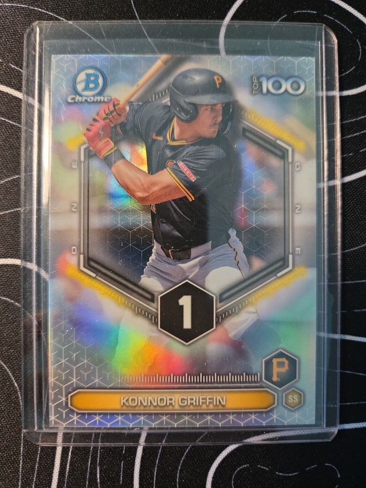 Topps 2025 Bowman Scouts Top 100 Chrome Konnor Griffin Pirates BTP-1
