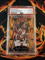 2023 SCOOT HENDERSON SELECT ORANGE TECTONIC ROOKIE PSA 10