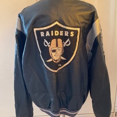 Oakland Los Angeles Raiders Leather Jacket NFL VTG G-III CARL BANKS Sz XXLT