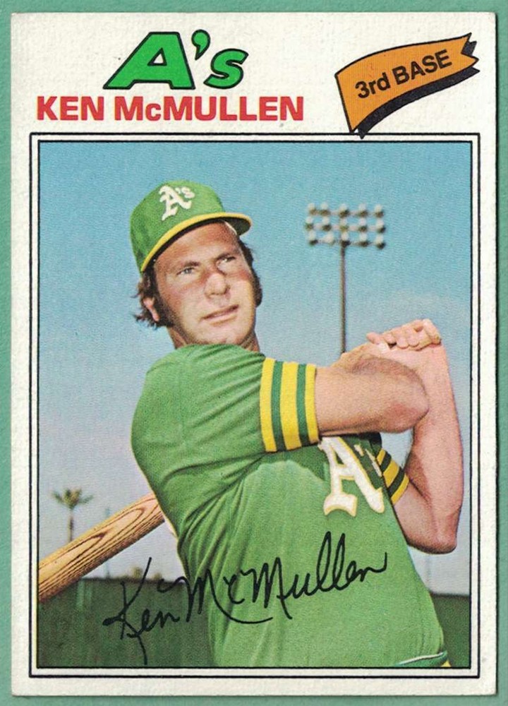 1977 Topps #181 Ken McMullen Oakland A&rsquo;s NM