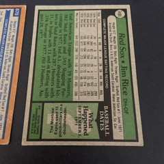 Jim Rice – Lot of 2 Cards – 1978 & 1979 Topps – Boston Red Sox #670 & #400