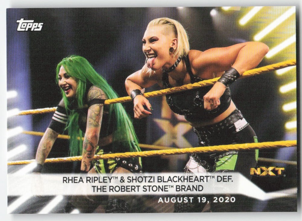 2021 Topps WWE Women&rsquo;s Division Rhea Ripley Shotzi Blackheart #59