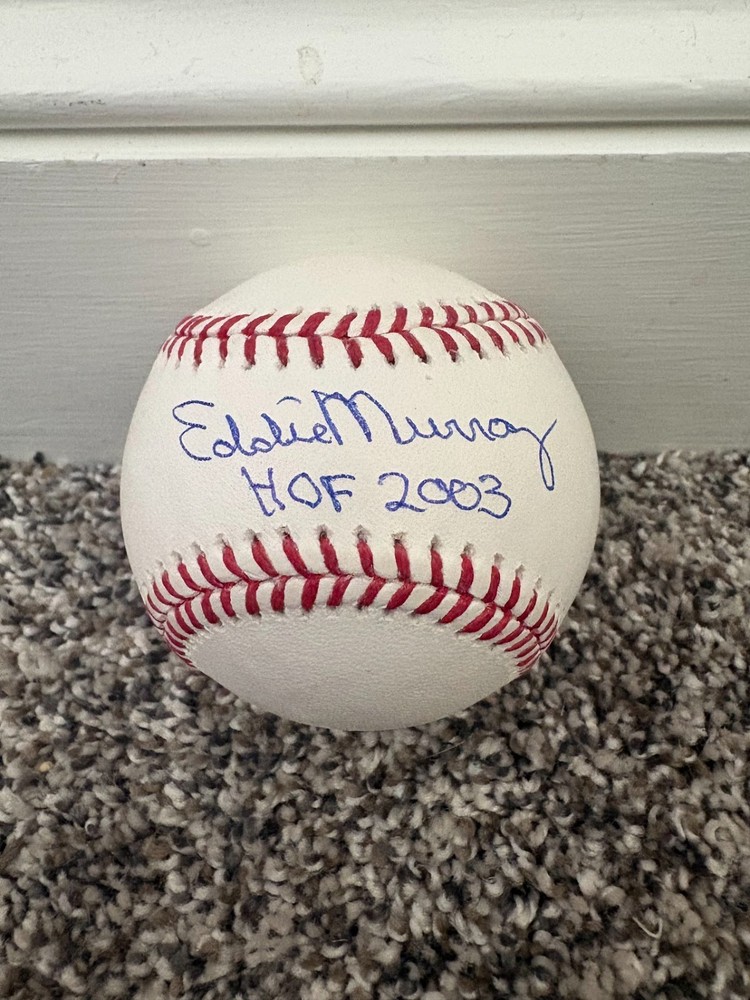 Eddie Murray signed HOF 2003 autographed OMLB Baseball Baltimore Orioles JSA COA