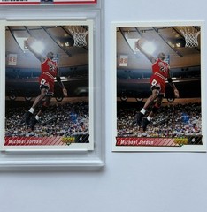 1992-93 Upper Deck Michael Jordan #23 MISSING FOIL Factory Error Variation PSA 9