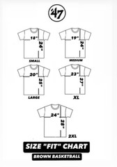 47&prime; brand Vintage Tubular PHILADELPHIA SIXERS men&rsquo;s t-shirt, brown, 2XL, New